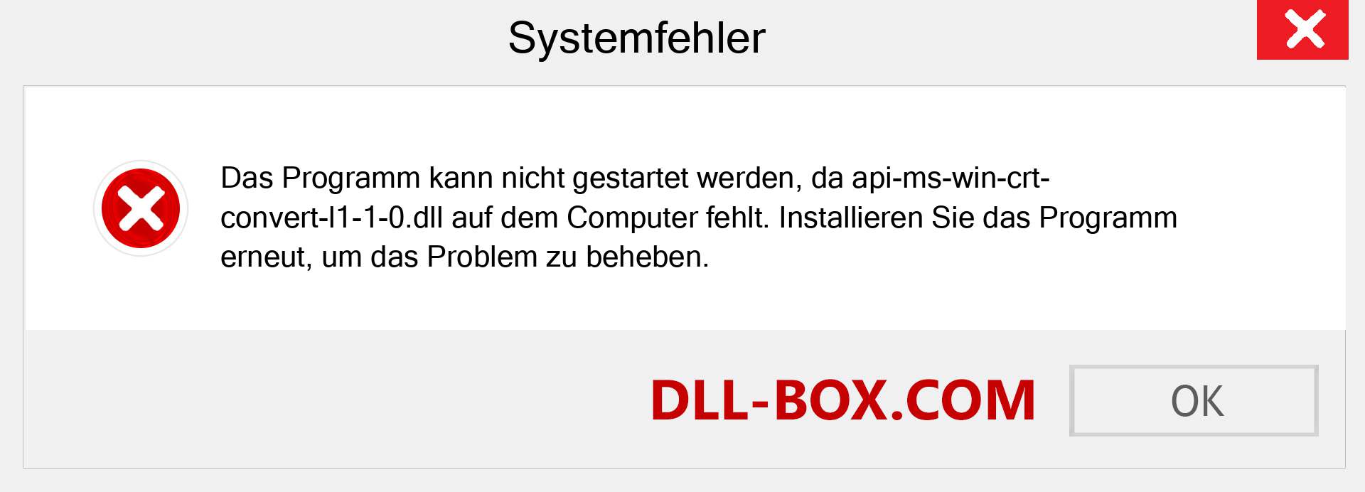 api-ms-win-crt-convert-l1-1-0.dll-Datei fehlt?. Download für Windows 7, 8, 10 - Fix api-ms-win-crt-convert-l1-1-0 dll Missing Error unter Windows, Fotos, Bildern